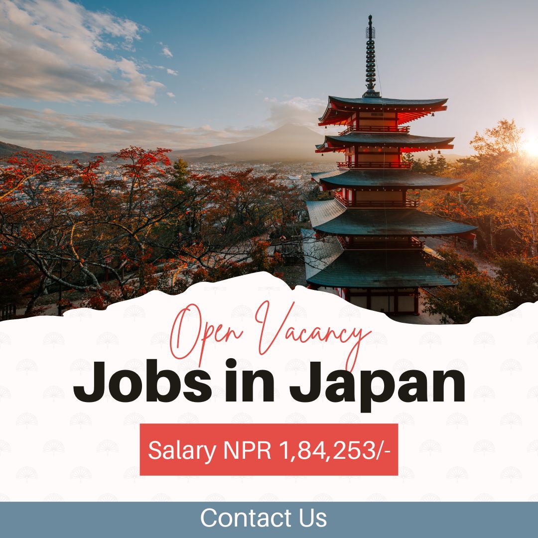 Jobs in Japan for Nepali Citizens: Salary NPR 1,84,253